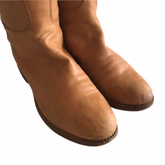 TONY MORA Tall Flat Leather Boots Brown 8 - Picture 5 of 10